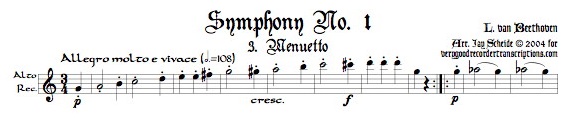 Menuetto & Trio from Symphony No. 1