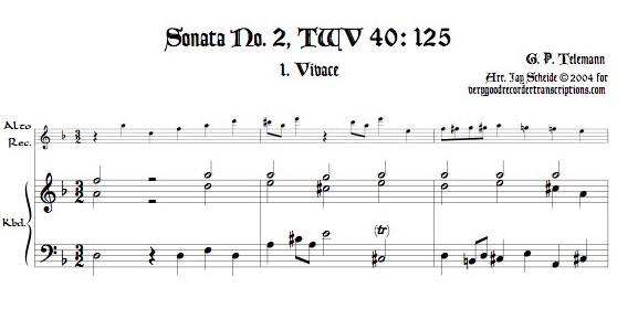 Sonata (Duet) TWV 40:125
