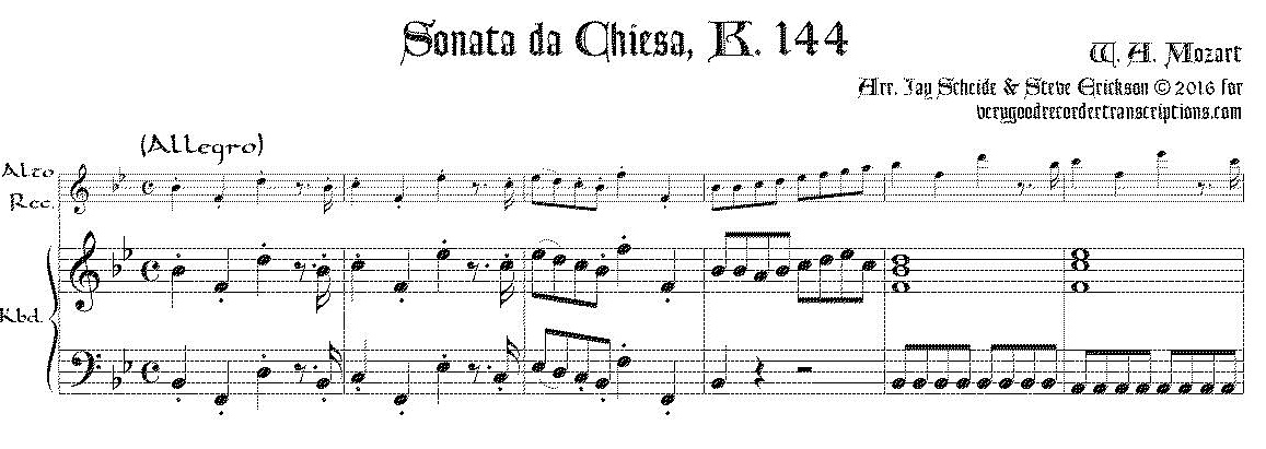 Sonata da Chiesa, K. 144
