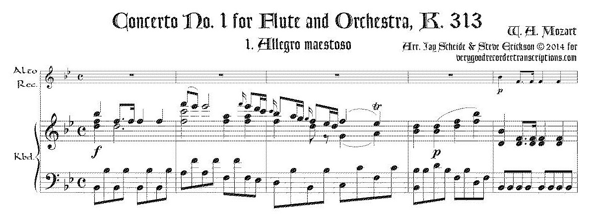 Concerto No. 1 for Flute & Orchestra, K.313