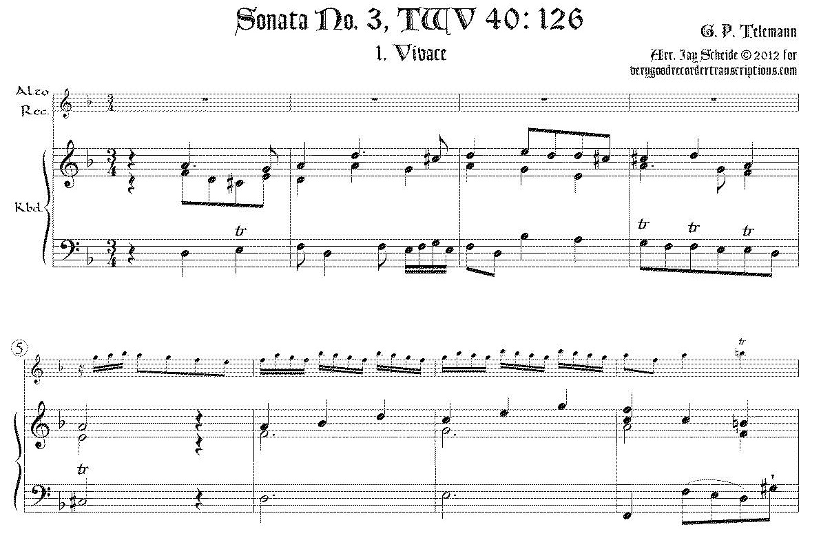Sonata (Duet) TWV 40:126