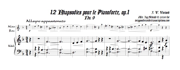 Rhapsody for Piano, Op. 1, No. 9
