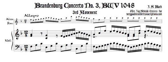 Third movement from Brandenburg Concerto No. 3, BWV 1048