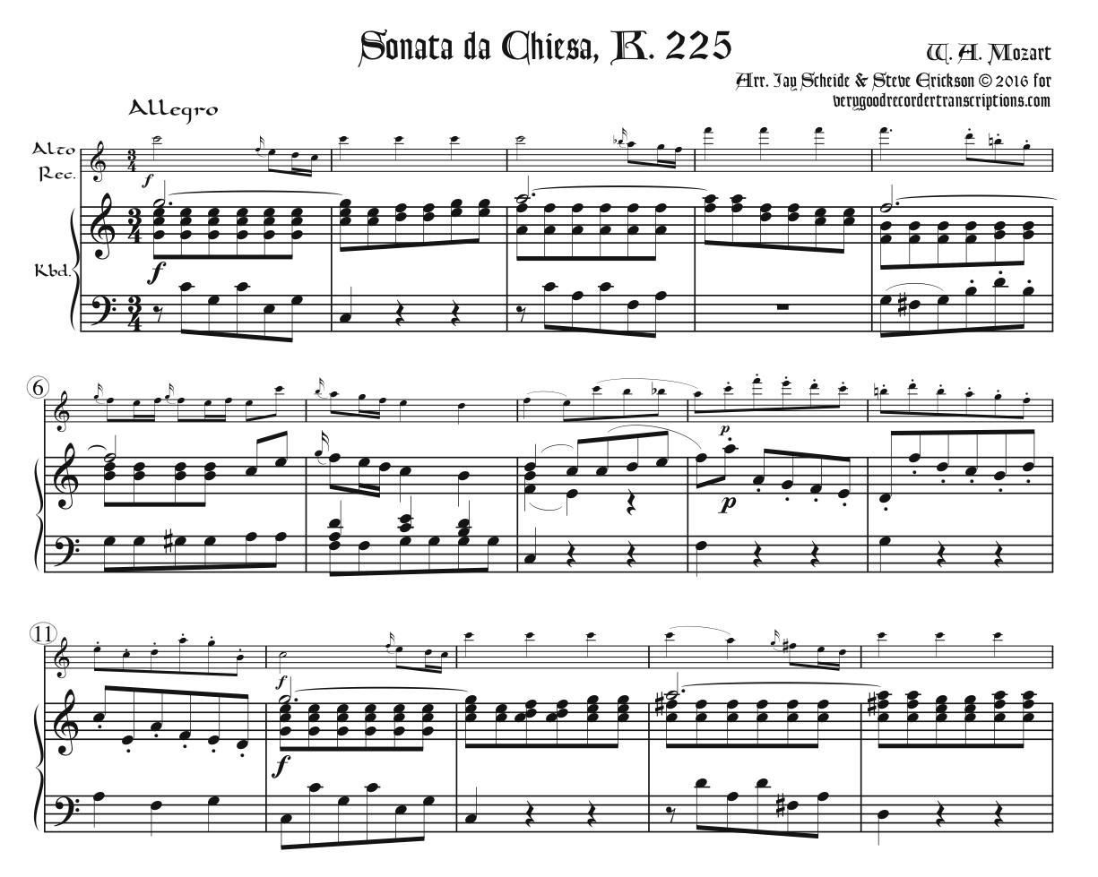 Sonata da Chiesa, K. 225