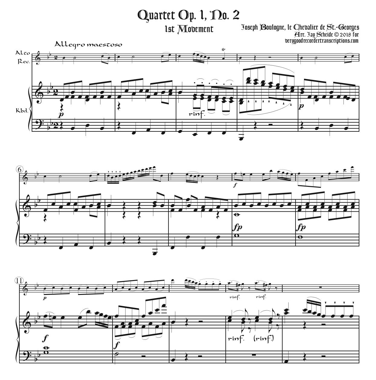 Quartet, Op. 1, No. 2