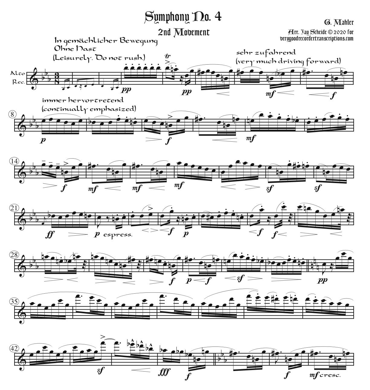 2nd Mvt. from Symphony No. 4