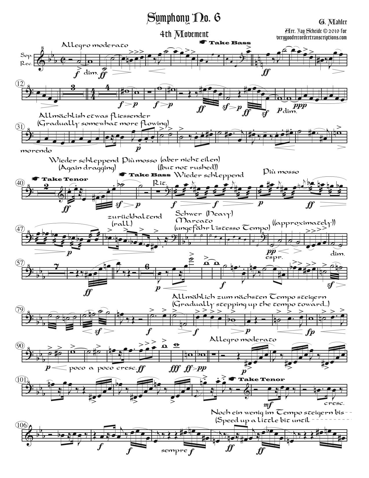 Fourth Movement from Symphony No. 6