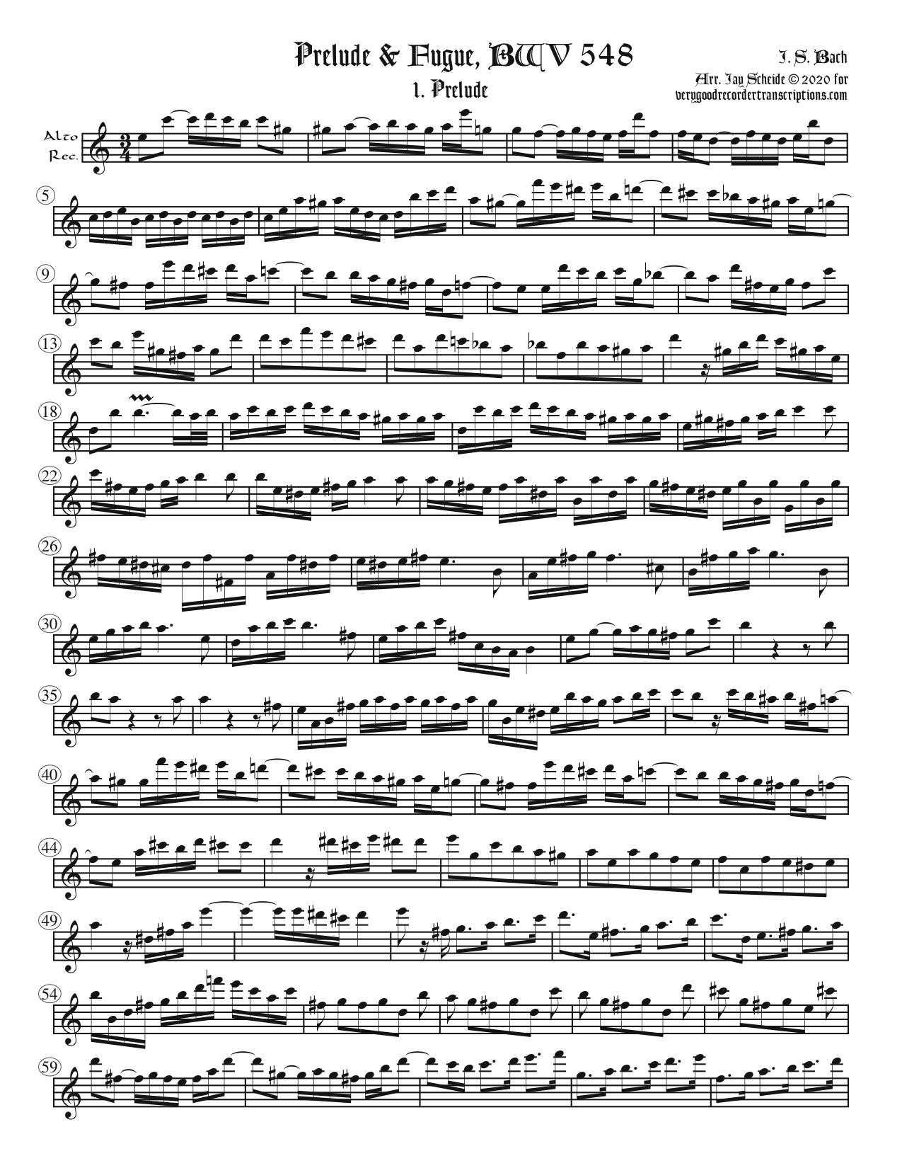 Prelude & Fugue, BWV 548 (“Wedge”)