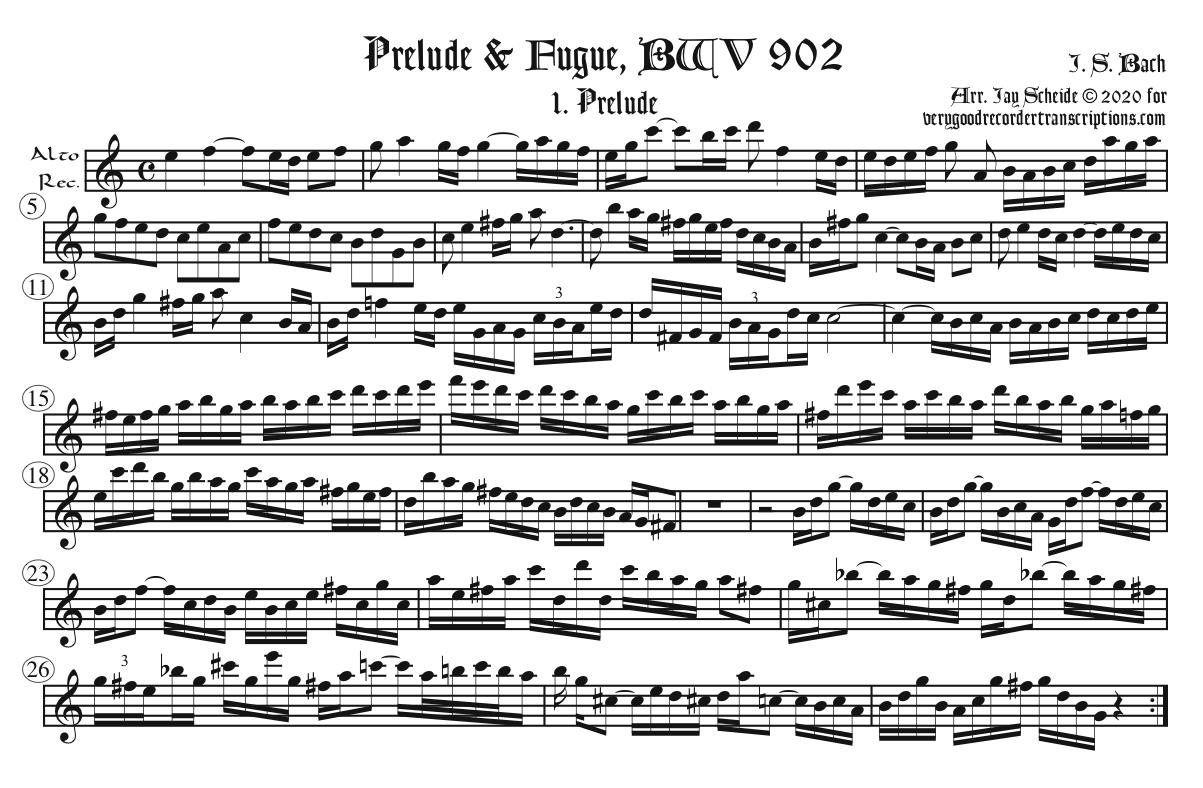Prelude from BWV 902