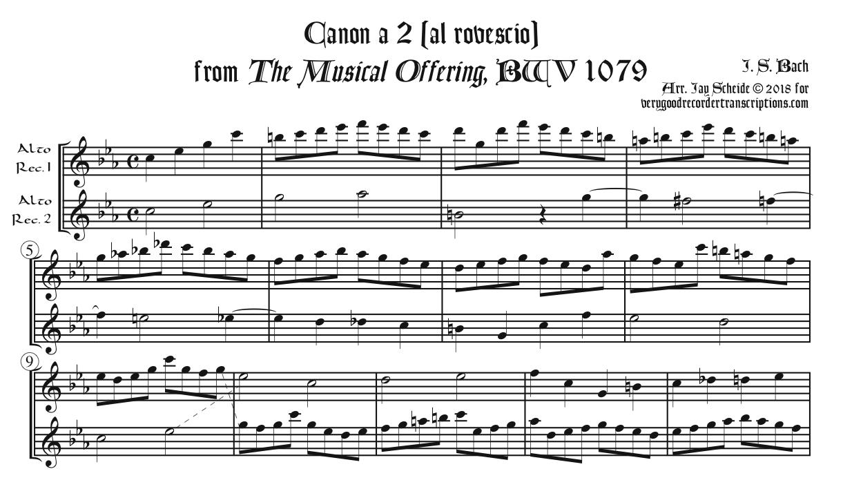 Two Duets featuring “al Rovescio,” by Bach and Haydn