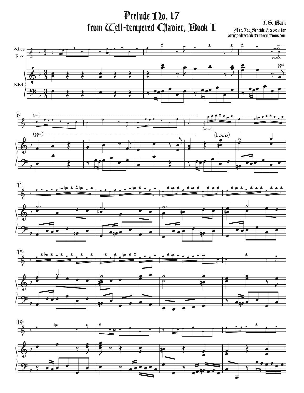 Prélude No. 17, BWV 863