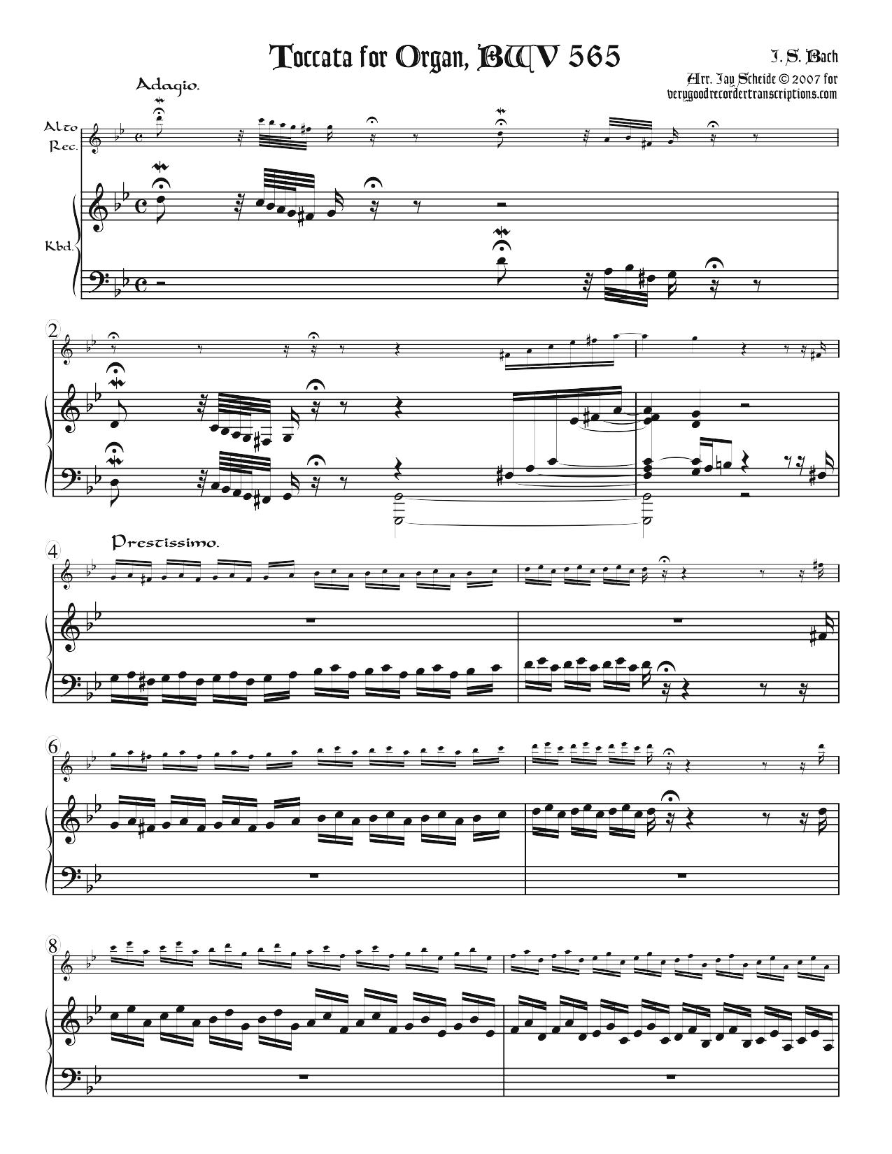 Toccata, BWV 565