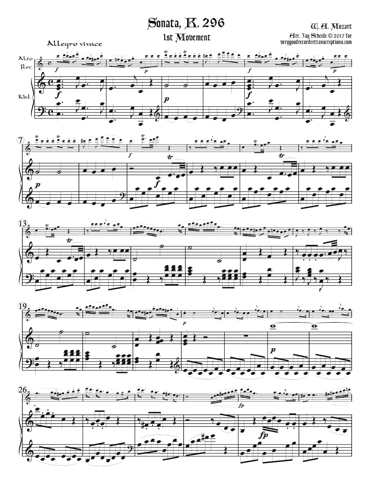 Sonata, K. 296